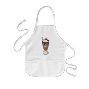 Tablier Enfant Illustration de dessin animé de milkshake au choco