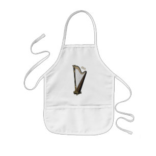 Tablier Enfant Illustration de dessin animé sur la harpe