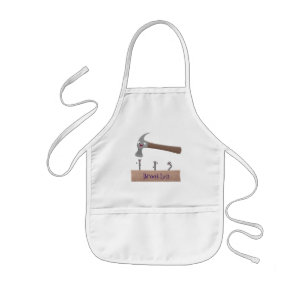 Tablier Enfant Illustration de dessin mignon, marteau et ongles