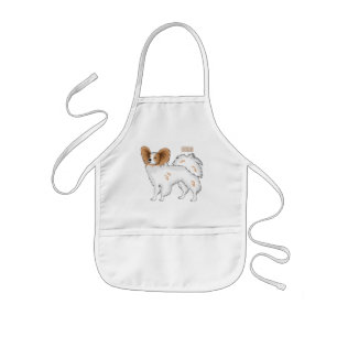 Tablier Enfant Illustration de dessin pour chien de Papillon