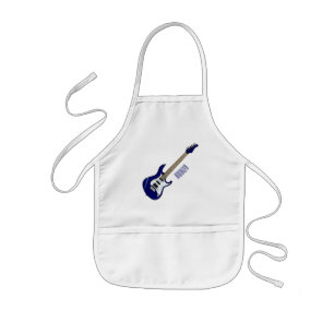 Tablier Enfant Illustration de guitare électrique de dessin animé