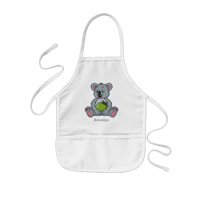 Tablier Enfant Illustration de la koala de Cute et de la noix de  (Devant)