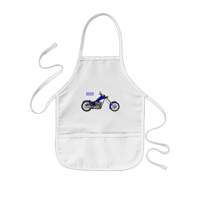 Tablier Enfant Illustration de la moto à hélico (Devant)