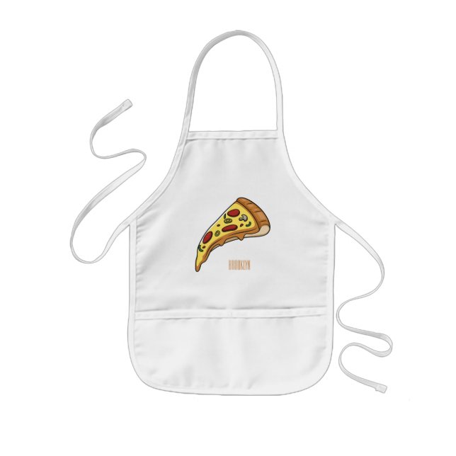 Tablier Enfant Illustration de la pizza (Devant)