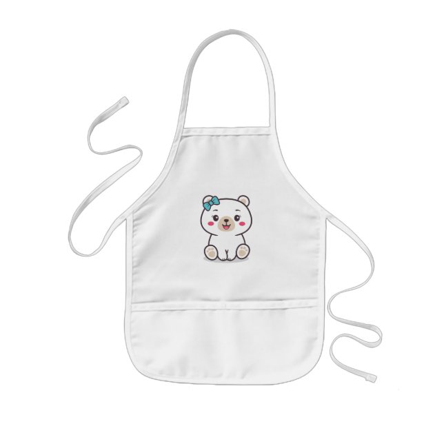 Tablier Enfant Illustration de l'ours en peluche (Devant)