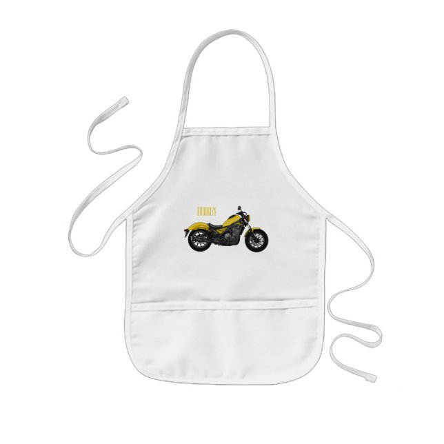 Tablier Enfant Illustration de moto Cruiser (Devant)