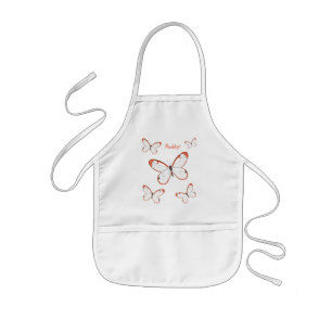 Tablier Enfant Illustration de papillon en verre