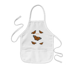 Tablier Enfant Illustration de papillon monarque 