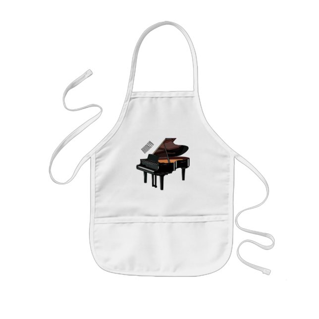 Tablier Enfant Illustration de piano (Devant)
