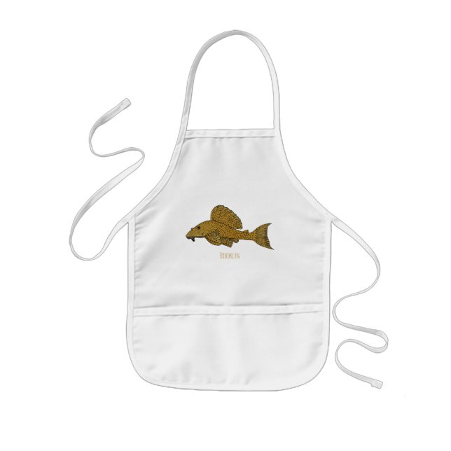Tablier Enfant Illustration de poisson Pleco (Devant)
