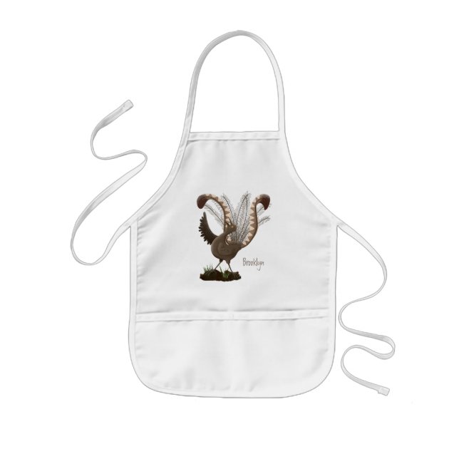 Tablier Enfant Illustration de superbe et superbe lyrebird (Devant)