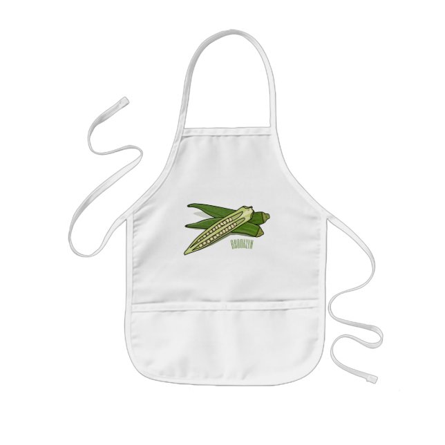 Tablier Enfant Illustration d'Okra (Devant)