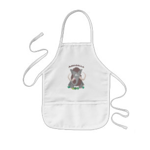 Tablier Enfant Illustration drôle de mammouth laineux