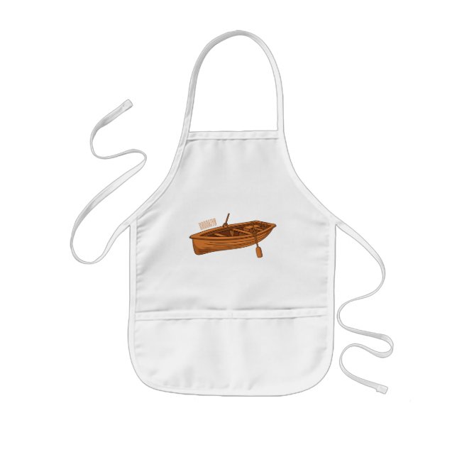 Tablier Enfant Illustration d'un bateau à roues (Devant)