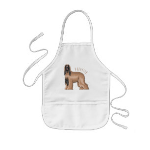 Tablier Enfant Illustration d'un chien hound afghan