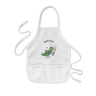 Tablier Enfant Illustration d'un insecte du cricket vert mou