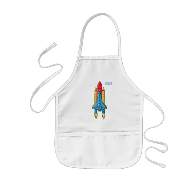 Tablier Enfant Illustration d'un vaisseau de fusées (Devant)