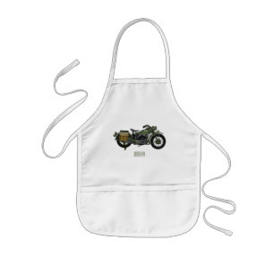 Tablier Enfant Illustration d'une moto de croiseur militaire