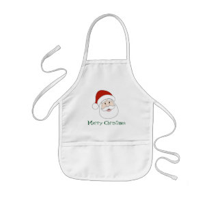 Tablier Enfant Illustration et texte du père noël