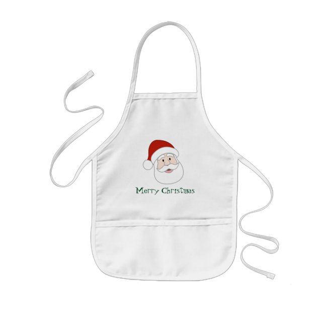 Tablier Enfant Illustration et texte du père noël (Devant)