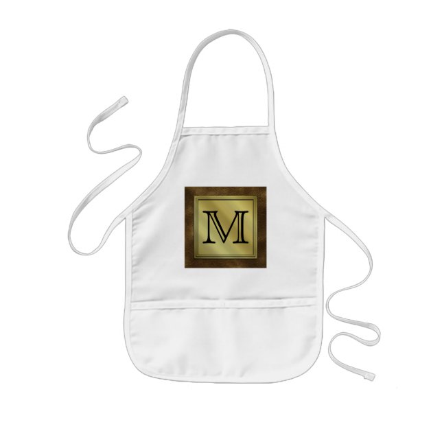 Tablier Enfant Image faite sur commande imprimée de monogramme. (Devant)