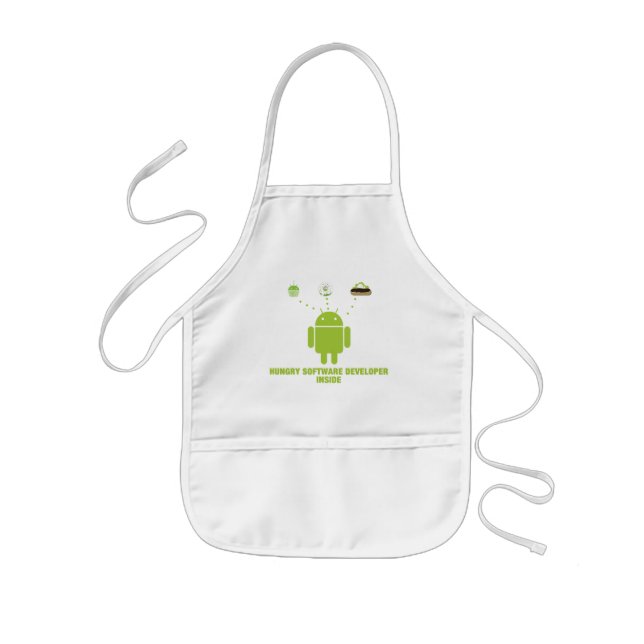 Tablier Enfant Intérieur affamé de programmateur de logiciel (Devant)