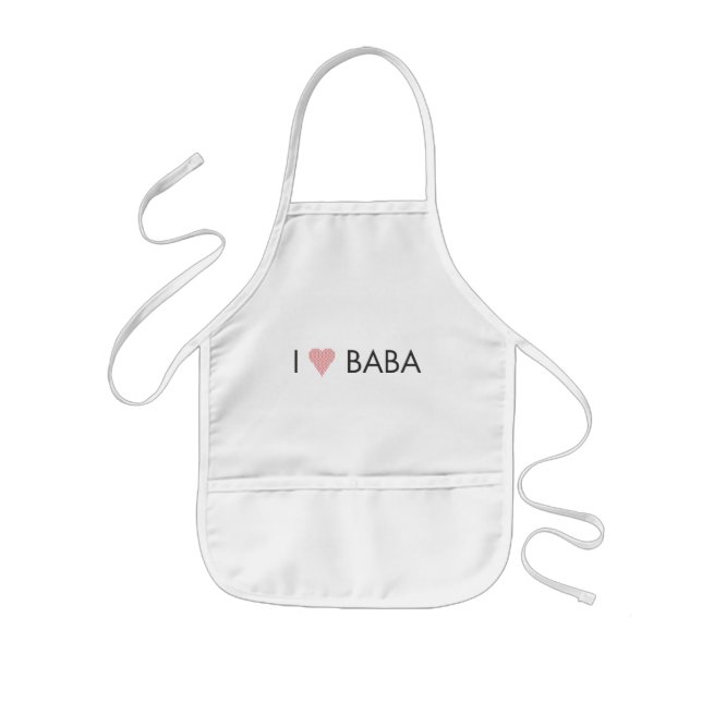 TABLIER ENFANT J'AI LE COEUR BABA (Devant)