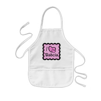Tablier Enfant J'aime le T-shirt mignon de Babcia