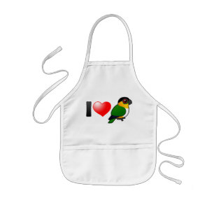 Tablier Enfant J'aime les perroquets à tête noire
