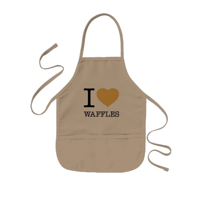 TABLIER ENFANT J'AIME LES WAFFLES (Devant)