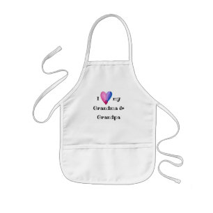 Tablier Enfant J'aime ma grand-mère et grand-père Apron