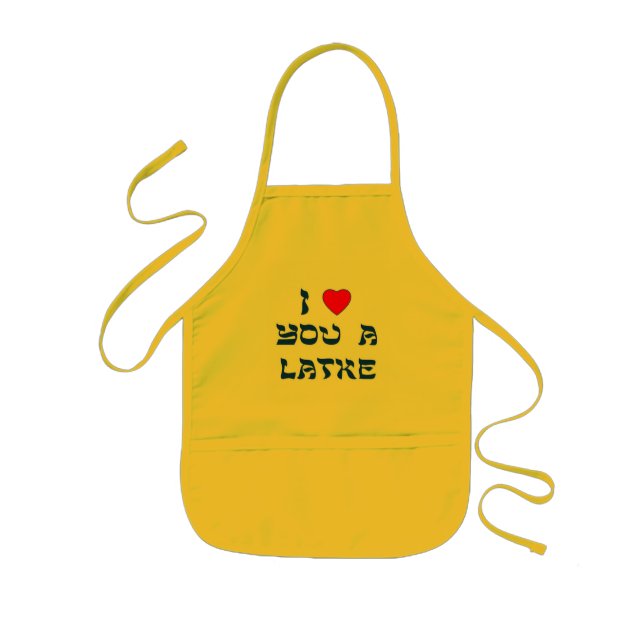 Tablier Enfant Je t'aime un Latke (Devant)