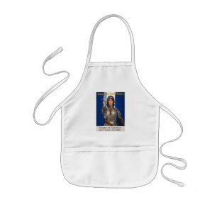 Tablier Enfant Jeanne d'Arc Héroïne Française, Chevalière La Puce
