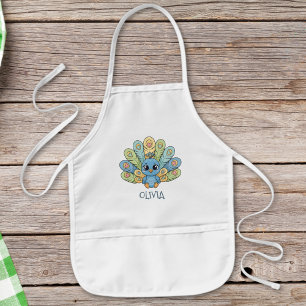 Tablier Enfant Joli bébé paon Chibi