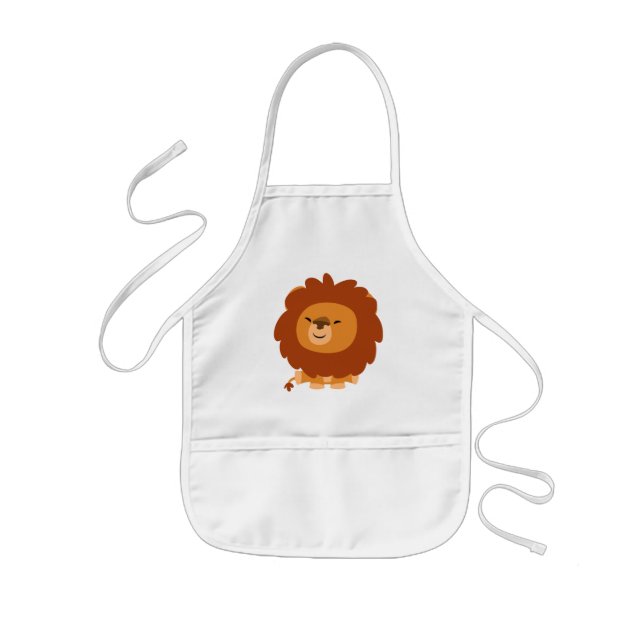 Tablier Enfant Joli Caricature Lion Enfants Apron (Devant)