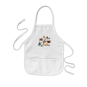 Tablier Enfant Jolis pèlerins de Thanksgiving dessins de verdure