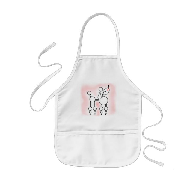 Tablier Enfant Jouet blanc Poodle enfants Apron (Devant)