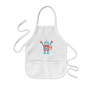 Tablier Enfant Jouet Robot Mignon Vintage Pour Enfants