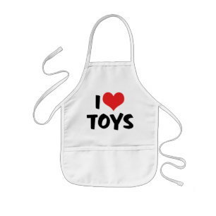 Tablier Enfant Jouets de coeur que j'aime - Amateur de collection