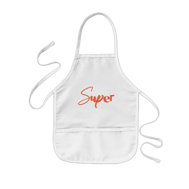 Tablier Enfant Joueuse, créative, design cool rouge tendance de S (Devant)