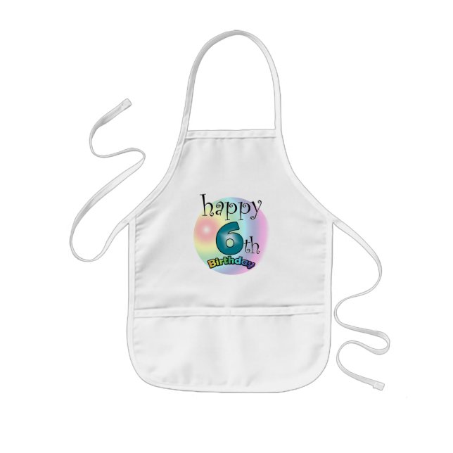 Tablier Enfant Joyeux 6e anniversaire (Devant)