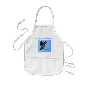 Tablier Enfant Joyeux anniversaire USA - 4 juillet Apron