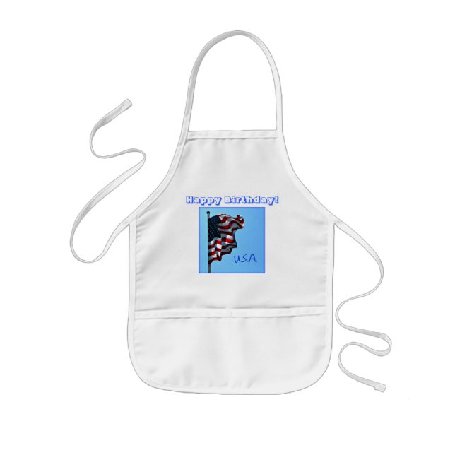 Tablier Enfant Joyeux anniversaire USA - 4 juillet Apron (Devant)