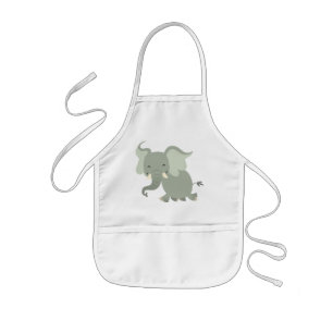 Tablier Enfant Joyeux Joyeux Carton Elephant Enfants Apron