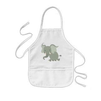 Tablier Enfant Joyeux Joyeux Carton Elephant Enfants Apron