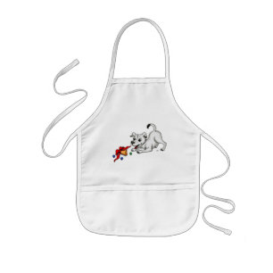Tablier Enfant Joyeux Noël ! Chiot avec Bell et Ball