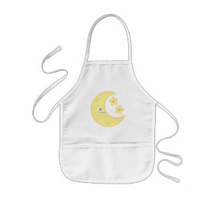 Tablier Enfant Kawaii Moon et Stars Apron pour enfants