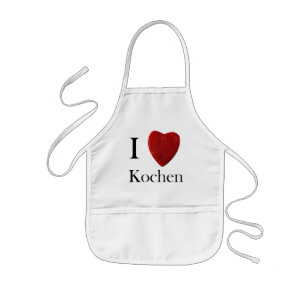 Tablier Enfant Kinder Küchenschürze ich Liebe Kochen