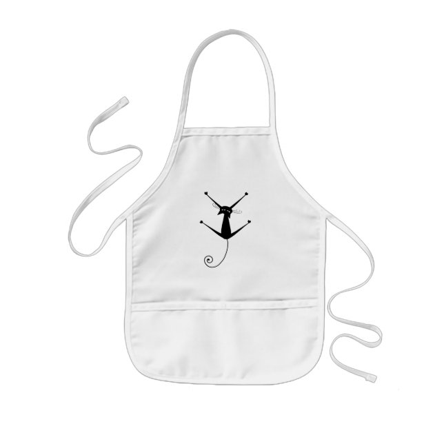Tablier Enfant Kitty fantaisie noir 10 (Devant)