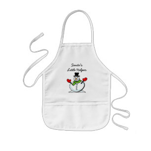 Tablier Enfant l'aide de Santa mignon enfants bonhomme de neige d